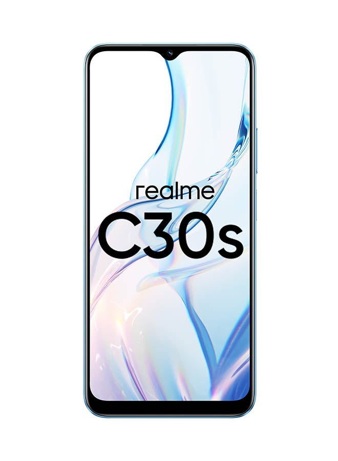 ريل مي - هاتف C30s ثنائي الشريحة بذاكرة رام سعة 4 جيجابايت وذاكرة داخلية سعة 64 جيجابايت ويدعم تقنية 4G بلون أزرق ستريب - إصدار الشرق الأوسط - Image 1