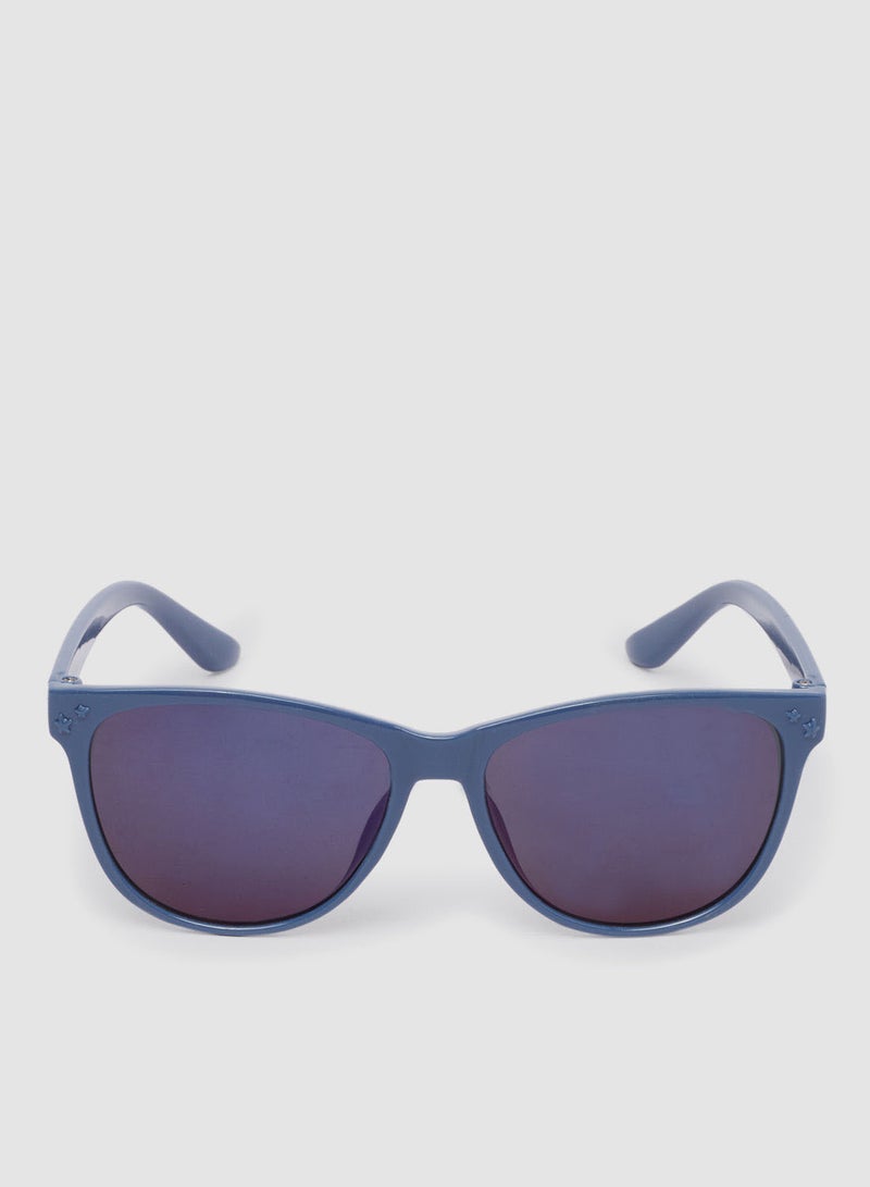 Women's Sunglass With Durable Frame Lens Color Grey Frame Color Dark Blue - Image 1