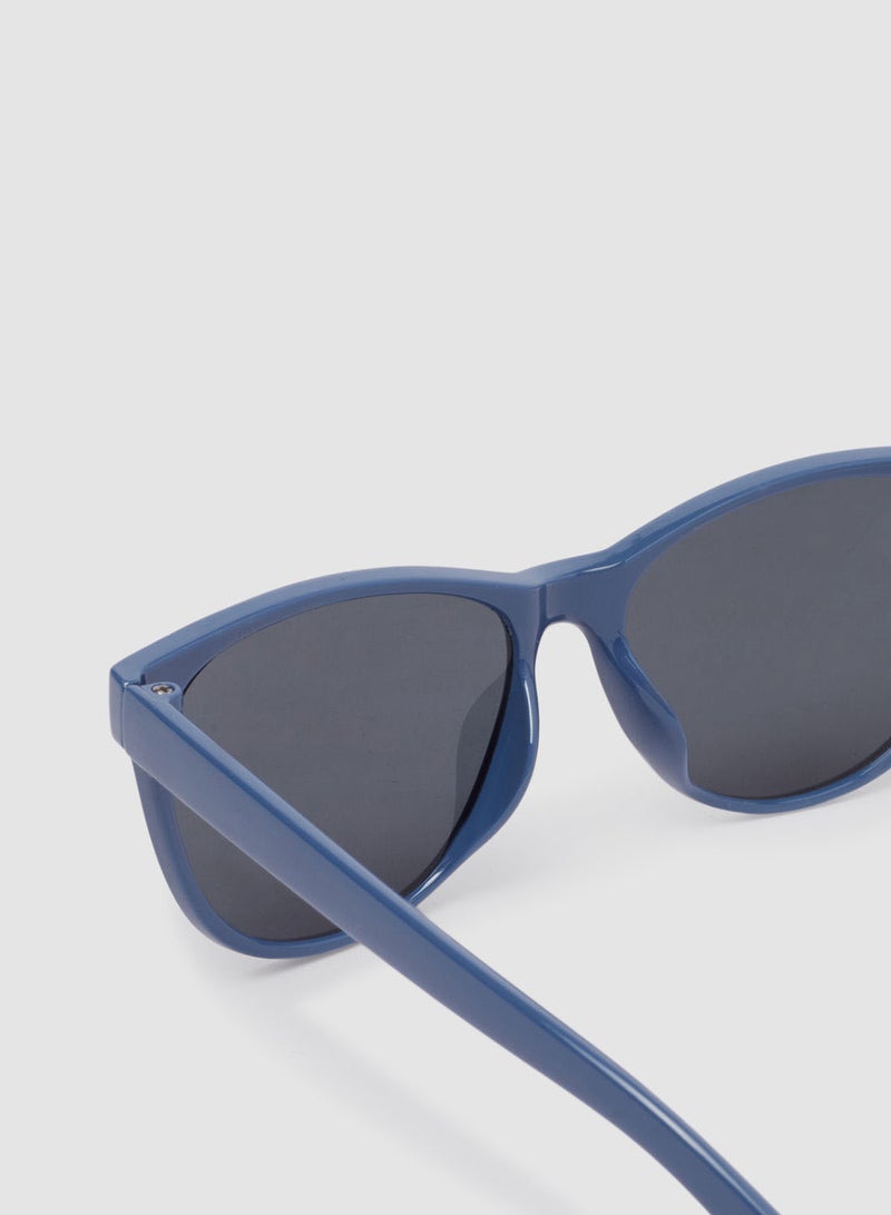 Women's Sunglass With Durable Frame Lens Color Grey Frame Color Dark Blue - Image 2