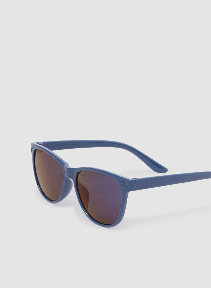 Women's Sunglass With Durable Frame Lens Color Grey Frame Color Dark Blue - Image 3
