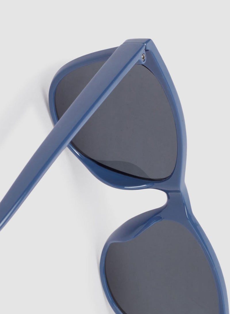 Women's Sunglass With Durable Frame Lens Color Grey Frame Color Dark Blue - Image 5