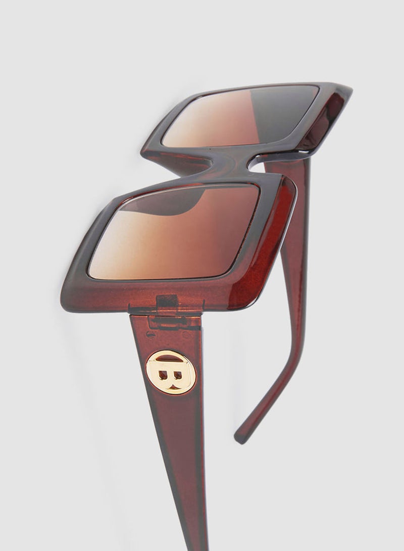 Women's Sunglass With Durable Frame Lens Color Brown Frame Color Brown - Image 5