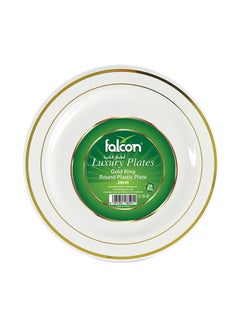Falcon Falcon 20-Piece Gold Ring Round Dinner Plate Set Multicolour 26x26cm  - Image 1