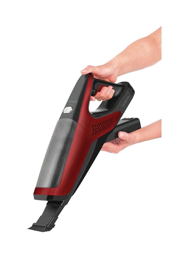 HITACHI - Powerful Cordless Vacuum Cleaner, 2-in-1 Upright Stick & Handheld Vacuum with 21.6V Li-ion Battery, 120W High Suction, 70 Minutes Run Time, Turbo Electric Suction Head with Led Light 120 W PVX85M ‎Metalic Red - Image 1