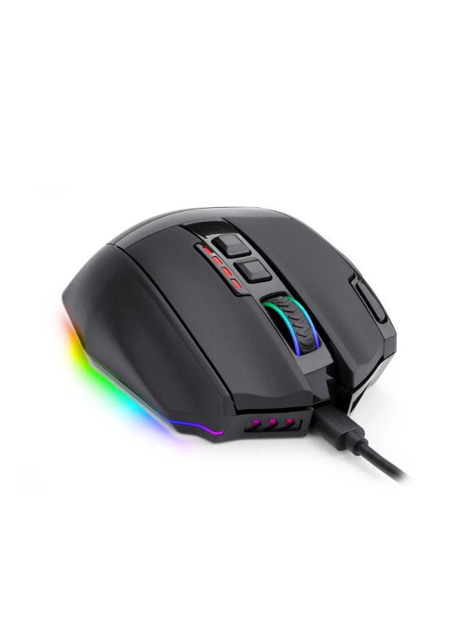 REDRAGON Redragon M801 Gaming Mouse LED RGB Backlit MMO 9 Programmable Buttons with Macro Recording Side Buttons Rapid Fire for Windows PC (Wireless, Black)  - Image 4