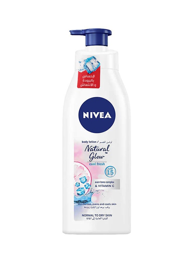 Nivea Natural Glow Cool Fresh Body Lotion Vitamin C 400ml - Image 1