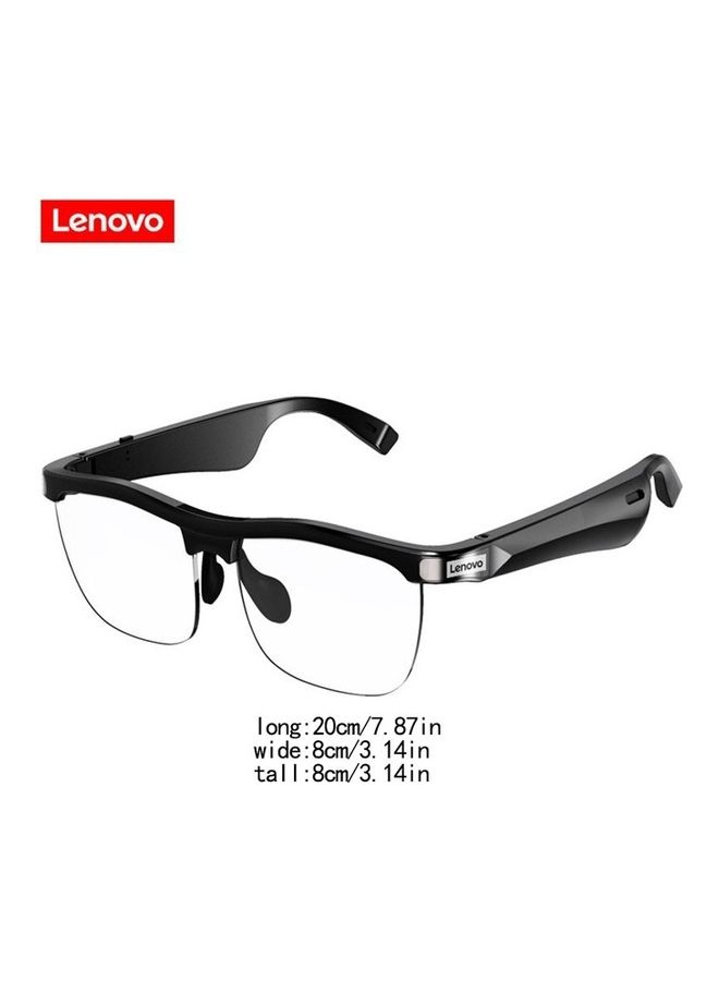 Smart Music Glasses Portable Battery Powered Voice Control Ear Caring 2 Channel Earphone Headset Sunglasses Black