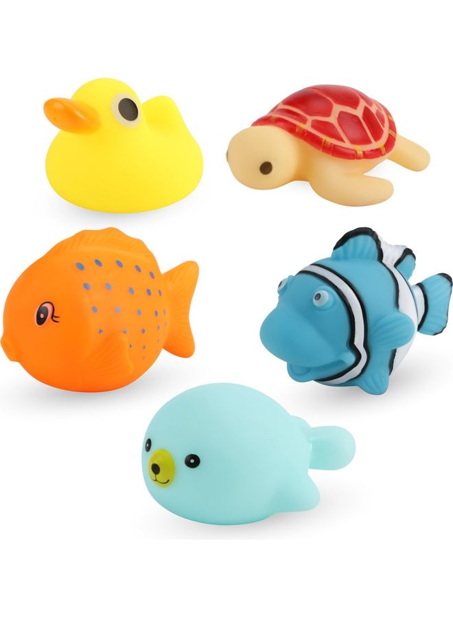 Moon Baby Sea Life Toys – 5-Pcs Bath Fish Toys for Toddlers 16.5 x 5 x 19cm - Image 1