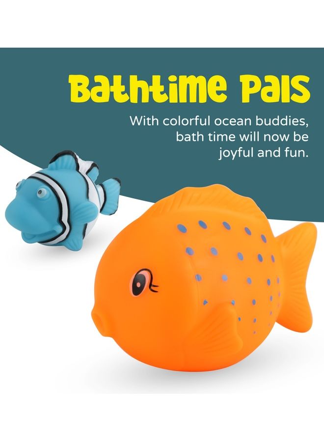 Moon Baby Sea Life Toys – 5-Pcs Bath Fish Toys for Toddlers 16.5 x 5 x 19cm - Image 2