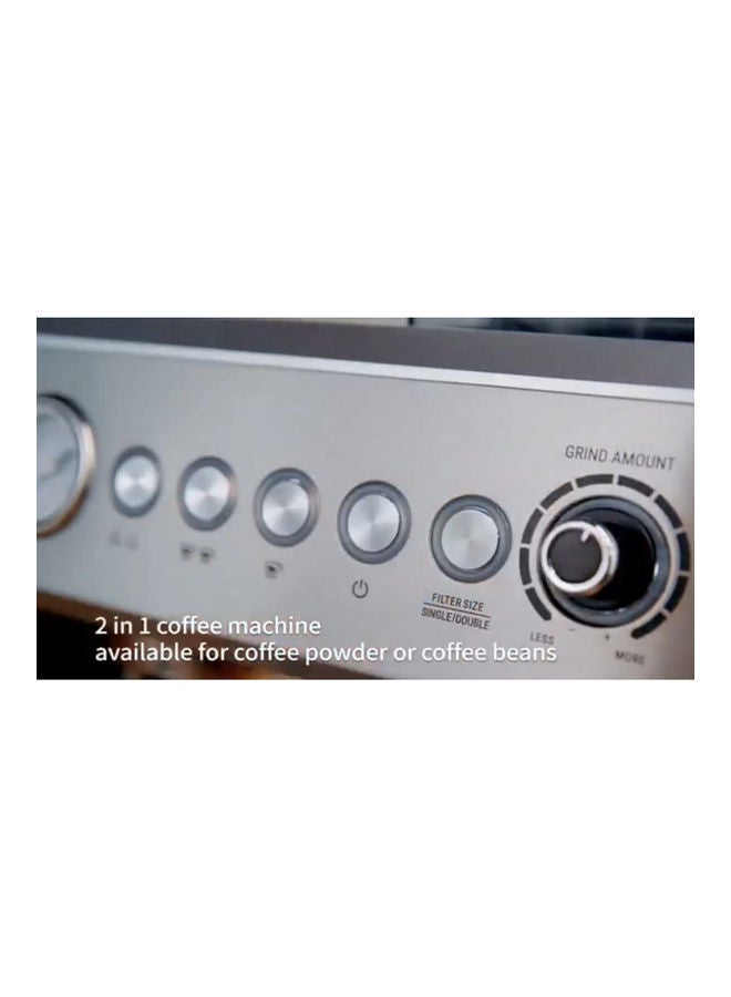 ماكينة صنع إسبريسو 2.3 L 2000 W Espressomaker6464 لون فضي