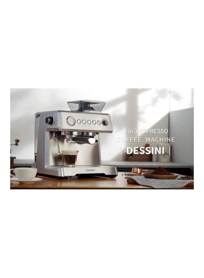 ماكينة صنع إسبريسو 2.3 L 2000 W Espressomaker6464 لون فضي