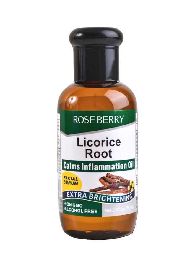 ROSE BERRY Licorice Root Calms Inflammation Oil Facial Serum Extra Brightening 75ml - Image 1
