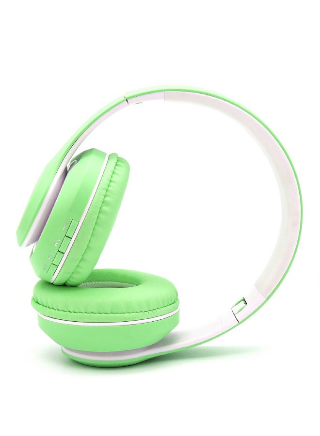 Over-Ear Wireless Bluetooth Headphones Set Green - Image 2