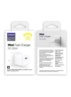 جوي روم Joyroom mini fast Charger PD 30w White 