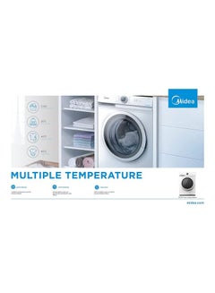 Midea 7KG Front Load Washing Machine with BLDC Inverter Motor, 1400 RPM, 15 Programs, Fully Automatic Washer with Lunar Dial, Integrated Digital Control-LED Display, Multiple Temperature 7 kg MF100W70BW-GCC White  - Image 3