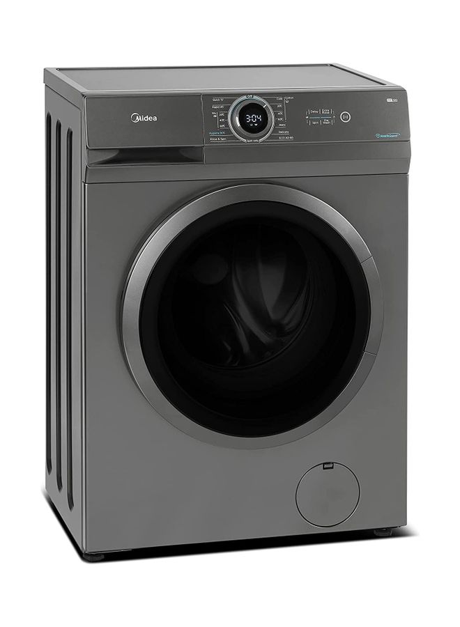 Midea - 7 Kg Front Load Fully Automatic Washing Machine With BLDC Inverter Motor,  Lunar Dial, 1400 RPM, 15 Programs,  Integrated Digital Control-LED Display, Multiple Temperature 7 kg MF100W70BTGCC Titanium - Image 1