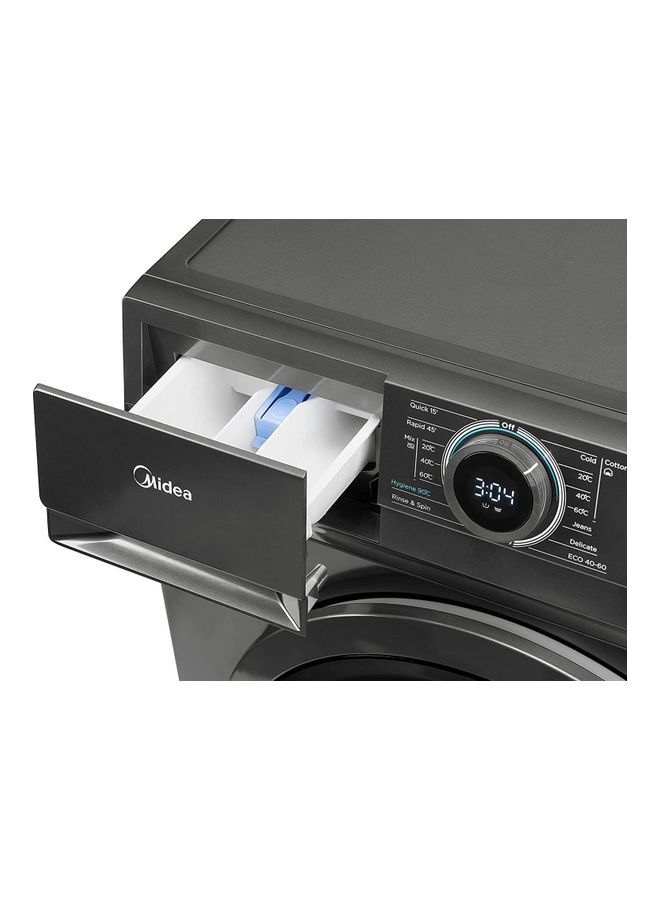 Midea - 7 Kg Front Load Fully Automatic Washing Machine With BLDC Inverter Motor,  Lunar Dial, 1400 RPM, 15 Programs,  Integrated Digital Control-LED Display, Multiple Temperature 7 kg MF100W70BTGCC Titanium - Image 1