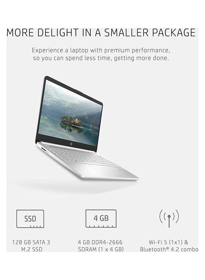 HP 14-dq2032wm (Upgraded Version) Laptop With 14-Inch Display, Core i3-1115G4 Processor/4GB RAM/128GB SSD/Intel UHD Graphics 620/Windows 10 Home English Silver  - Image 5