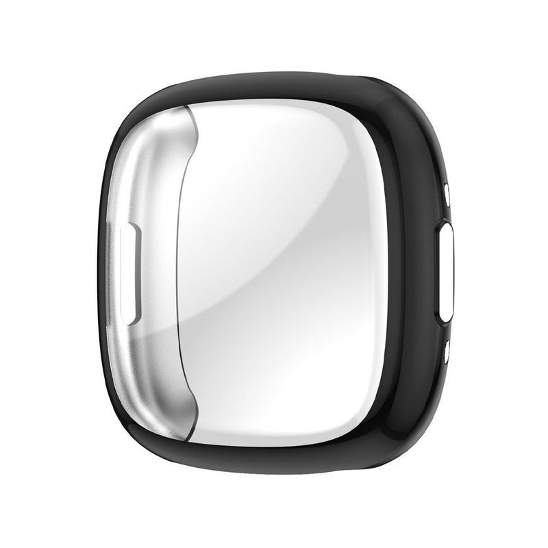 MARGOUN 2Pack for Fitbit Versa 4 Case / Fitbit Sense 2 Case Soft TPU Bumper Screen Protector Shockproof Full Coverage All-Around Protective Cover Clear/Black - Image 3