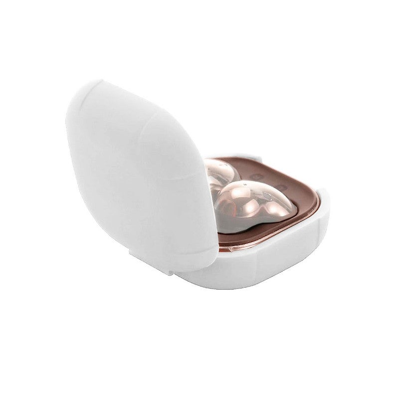 مارجون غطاء حماية واقٍ من السيليكون مضاد للصدمات ورفيع للغاية لسماعات سامسونج جالاكسي بادز لايف/ جالاكسي بادز برو/ جالاكسي بادز 2 مع سلسلة مفاتيح بتصميم طوق معدني لون رمادي - Image 3