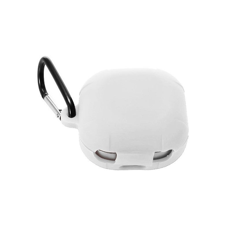 مارجون غطاء حماية واقٍ من السيليكون مضاد للصدمات ورفيع للغاية لسماعات سامسونج جالاكسي بادز لايف/ جالاكسي بادز برو/ جالاكسي بادز 2 مع سلسلة مفاتيح بتصميم طوق معدني لون رمادي - Image 4