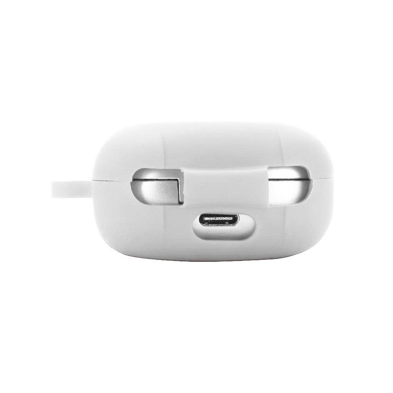 مارجون غطاء حماية واقٍ من السيليكون مضاد للصدمات ورفيع للغاية لسماعات سامسونج جالاكسي بادز لايف/ جالاكسي بادز برو/ جالاكسي بادز 2 مع سلسلة مفاتيح بتصميم طوق معدني لون رمادي - Image 5