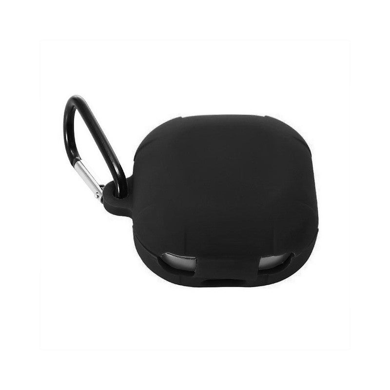 مارجون غطاء حماية واقٍ من السيليكون مضاد للصدمات ورفيع للغاية لسماعات سامسونج جالاكسي بادز لايف/ جالاكسي بادز برو/ جالاكسي بادز 2 مع سلسلة مفاتيح بتصميم طوق معدني أسود - Image 3