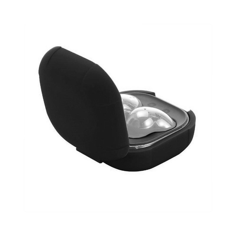 مارجون غطاء حماية واقٍ من السيليكون مضاد للصدمات ورفيع للغاية لسماعات سامسونج جالاكسي بادز لايف/ جالاكسي بادز برو/ جالاكسي بادز 2 مع سلسلة مفاتيح بتصميم طوق معدني أسود - Image 4