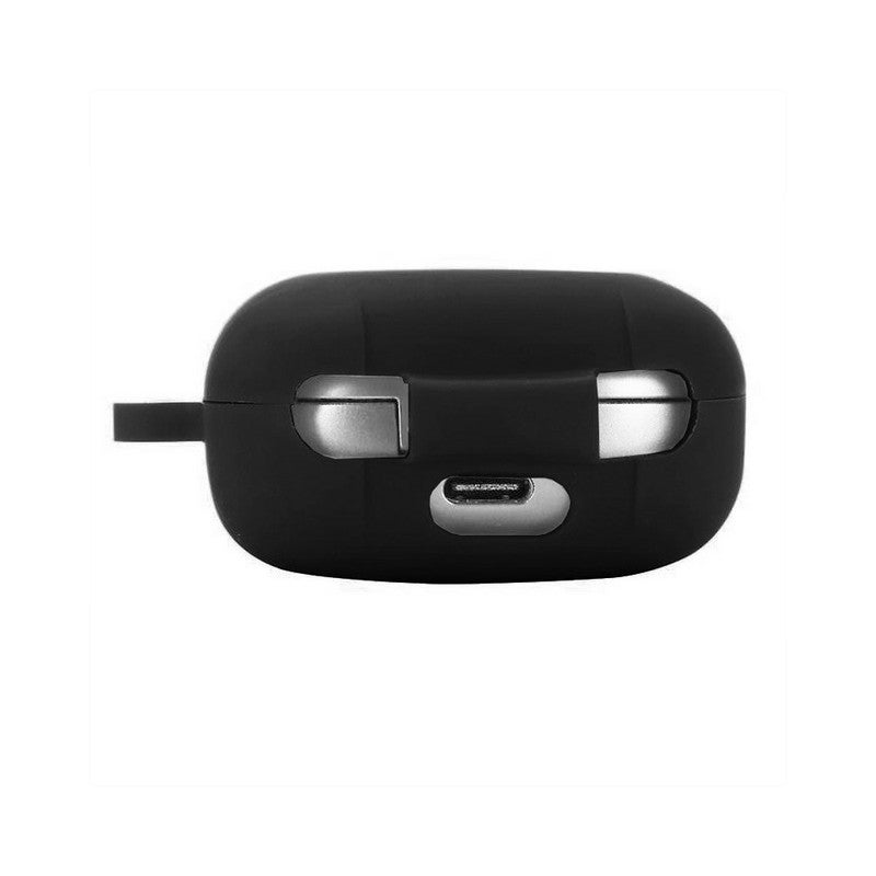 مارجون غطاء حماية واقٍ من السيليكون مضاد للصدمات ورفيع للغاية لسماعات سامسونج جالاكسي بادز لايف/ جالاكسي بادز برو/ جالاكسي بادز 2 مع سلسلة مفاتيح بتصميم طوق معدني أسود - Image 5