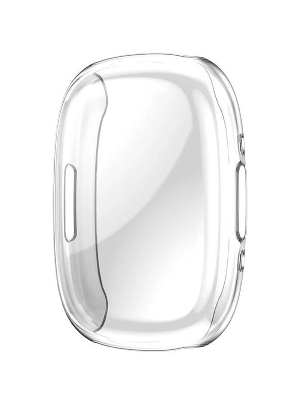 MARGOUN Fitbit Versa 4 Case / Fitbit Sense 2 Case Clear Soft TPU Bumper Screen Protector Shockproof Full Coverage All-Around Protective Cover Clear - Image 2