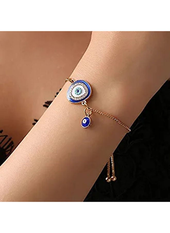 Pipa Bella - Blue Mati Eye Bolo Bracelet - Image 1