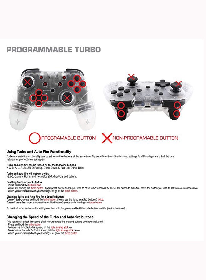 Wireless Core Controller Clear For Nintendo Switch