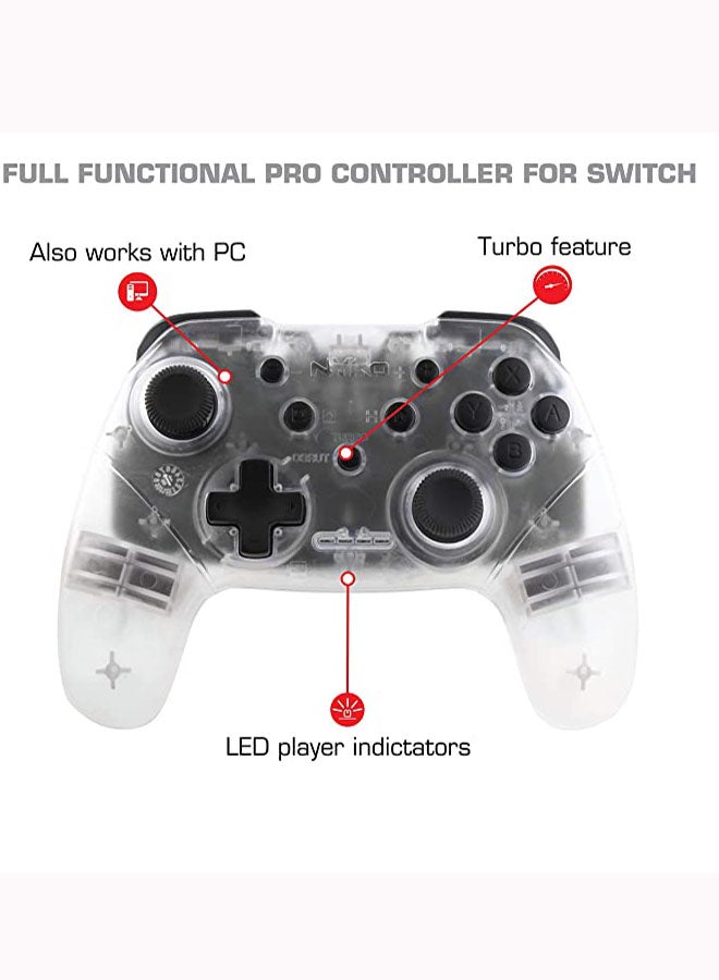 Wireless Core Controller Clear For Nintendo Switch