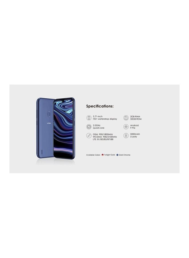 Lava - R5s Play Dual SIM Dark Chrome 2GB RAM 32GB 4G LTE Without Camera Phone - Image 1