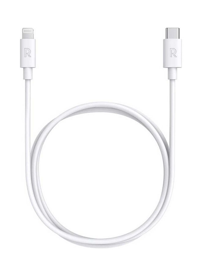 RAVPOWER Type-C To iPhone Charging Cable White - Image 3