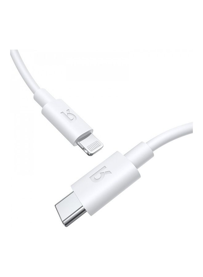 RAVPOWER Type-C To iPhone Charging Cable White - Image 1