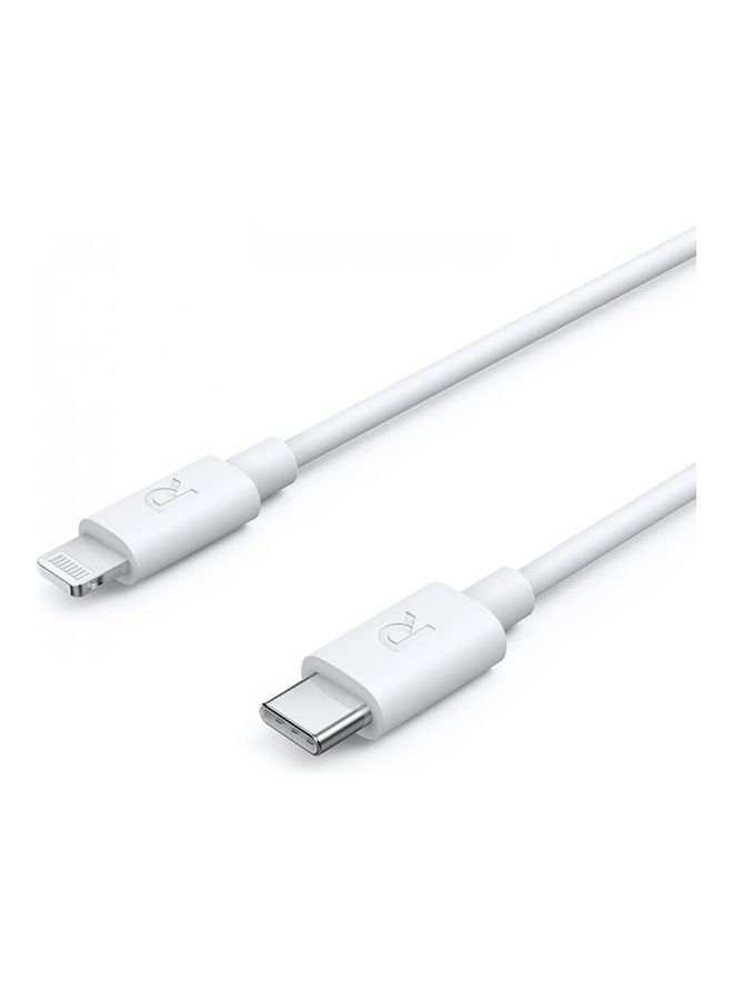 RAVPOWER Type-C To iPhone Charging Cable White - Image 2