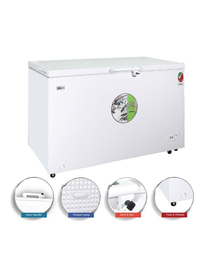 Nobel - Chest Freezer Aluminum Inside External Handle With Outside Condensor 425 Ltrs Gross Capacity 380 Ltrs Net Capacity 792 kW NCF425 White - Image 1