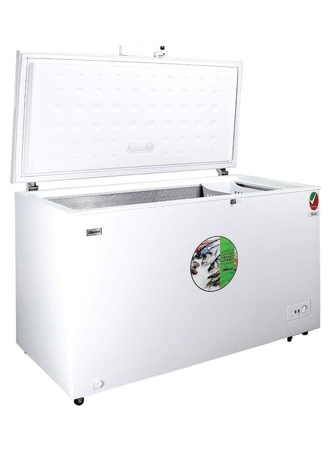 Nobel - Chest Freezer Aluminum Inside External Handle With Outside Condensor 425 Ltrs Gross Capacity 380 Ltrs Net Capacity 792 kW NCF425 White - Image 1