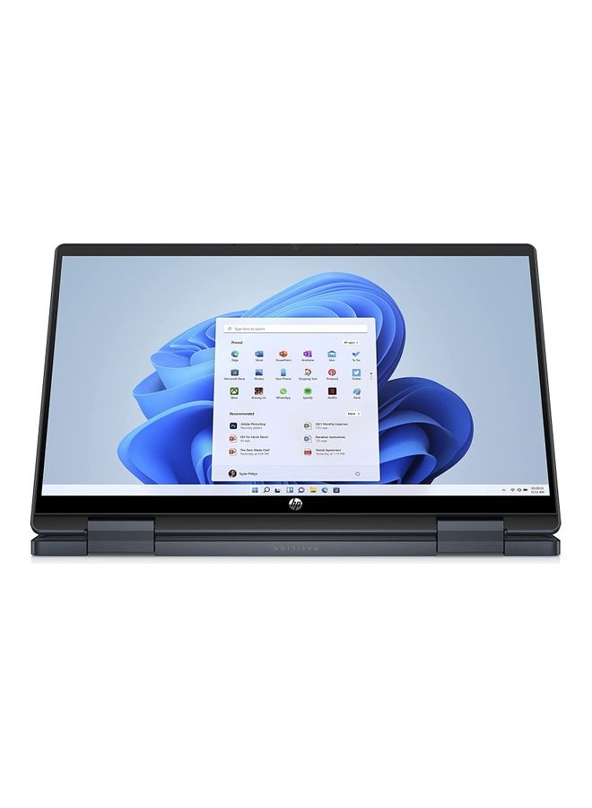 HP - Pavilion x360 14-ek0018ne Convertible 2 In 1 Laptop With 14-Inch FHD Touch Screen Display, Core i7-1255U Processor/16GB RAM/512GB SSD/Intel UHD Graphics/Windows 11 English/Arabic Space Blue - Image 1