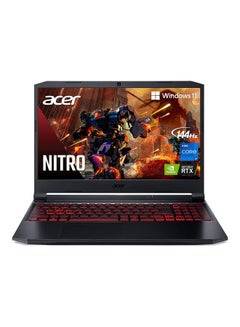 Nitro 5 AN515-57-79TD Gaming Laptop With 15.6-Inch Display, Core i7-11800H Processor/8GB RAM/512GB SSD/4GB NVIDIA GeForce RTX 3050 Ti Graphics Card/Windows 11 Home English Black