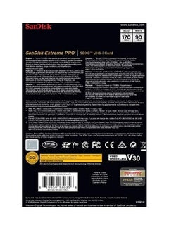 Sandisk Extreme Pro Sdxc Card 170 Mb/S V30 Uhs-I U3 - Sdsdxxy-256G-Gn4In 256 GB  - Image 5