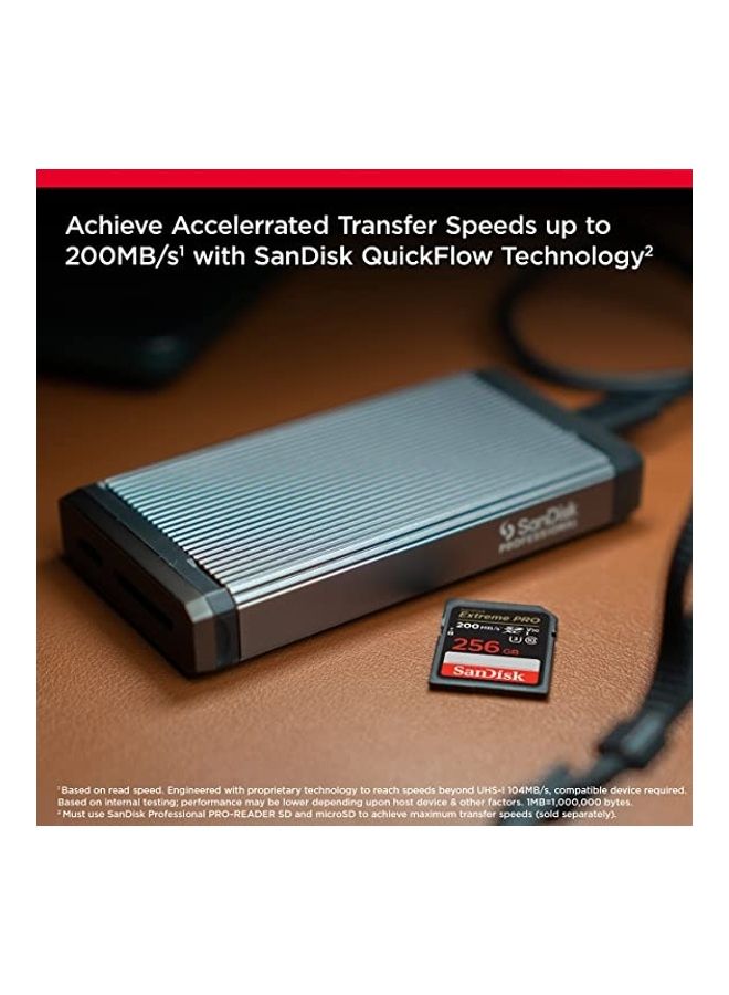 Sandisk - Extreme PRO SDXC card + RescuePRO Deluxe, up to 200MB/s, UHS I, Class 10, U3, V30 SDSDXXD 256G GN4IN 256 GB - Image 1