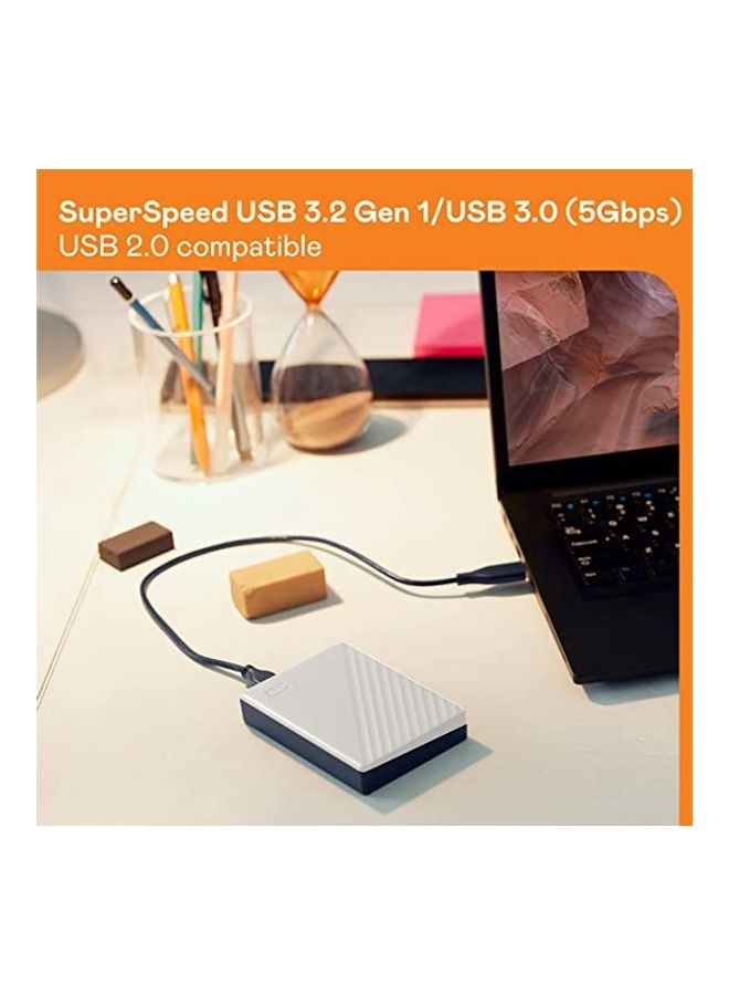 WD - My Passport Portable External Hard Drive With Password Protection And Auto Backup Software WDBPKJ0040BWT-WESN 4 TB - Image 1