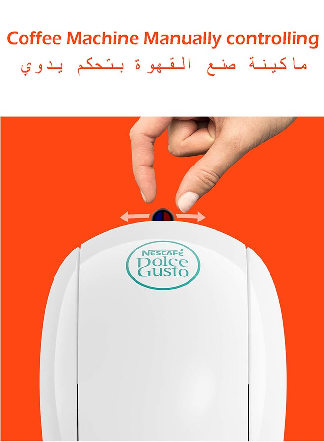 ديلونجي ماكينة صنع القهوة دولتشي جوستو بيكولو إكس أس لقهوة الإسبريسو والمشروبات الأخرى باللون الأسود 0.8 L 1600 W EDG210.W أبيض/أخضر - Image 2