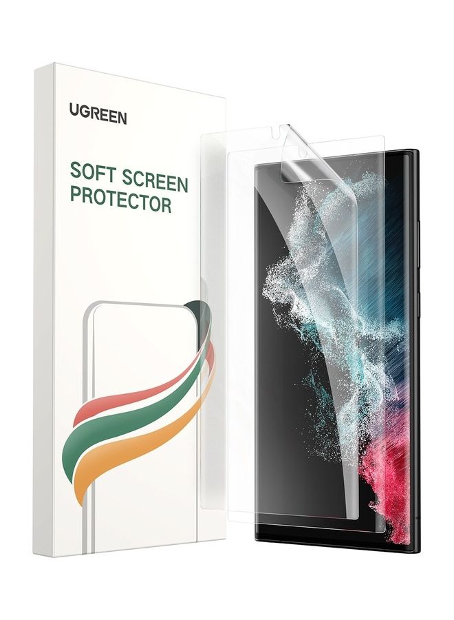 Ugreen 2 Pack Samsung Galaxy S23/S22 Ultra 3D Curved Screen Protector, Flexible TPU Film, Easy Installation, Bubble Free, Scratch Resistant, Anti-Fingerprint, Full Screen Coverage, HD Clear Film - Clear  - Image 1