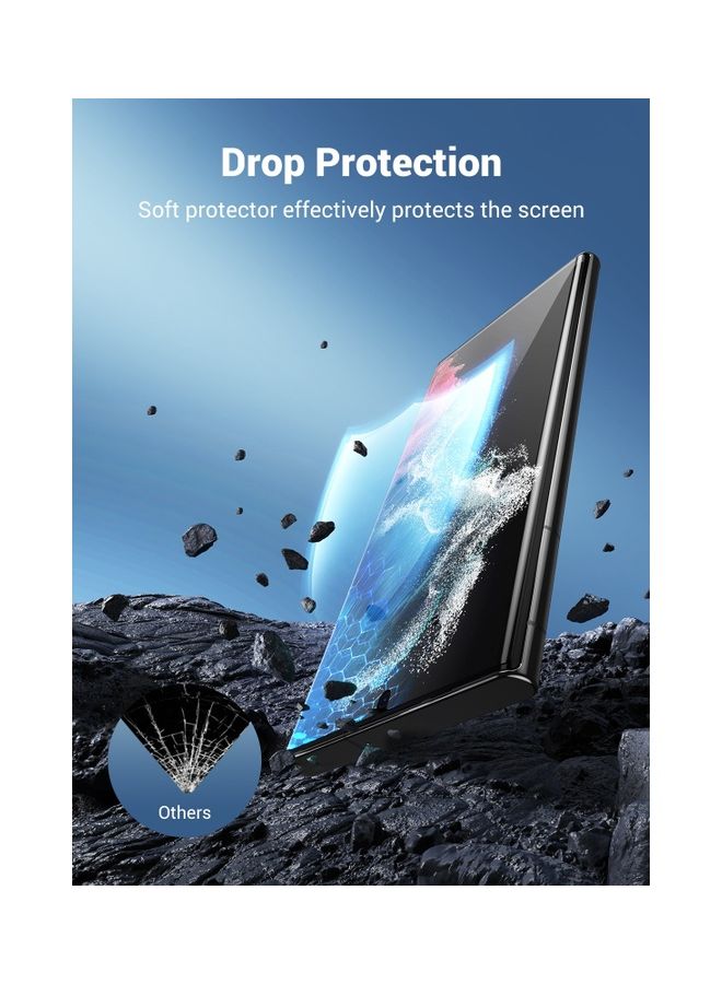 Ugreen 2 Pack Samsung Galaxy S23/S22 Ultra 3D Curved Screen Protector, Flexible TPU Film, Easy Installation, Bubble Free, Scratch Resistant, Anti-Fingerprint, Full Screen Coverage, HD Clear Film - Clear  - Image 2