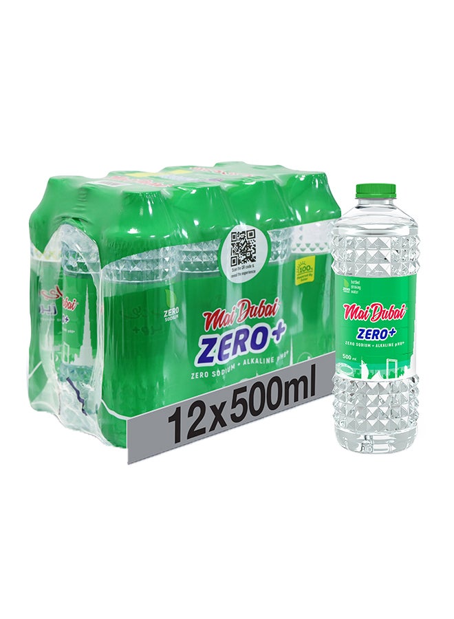 Mai Dubai - Zero Plus Zero Sodium And Alkaline Water 500ml Pack of 12 - Image 1