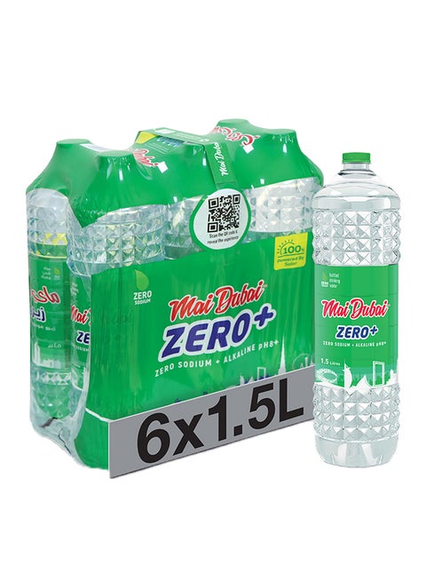 Zero Plus Zero Sodium And Alkaline Water 1.5Liters Pack of 6