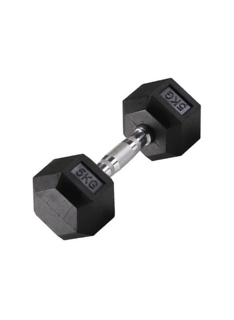 Rubber Hex Dumbbell 5kg
